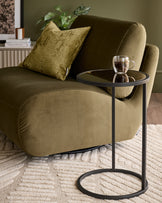 Thea bronze mirror tray side table