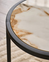 Thea natural ceramic tray side table