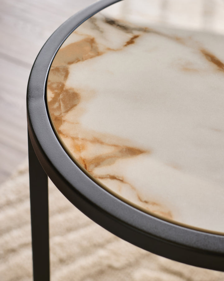 Thea natural ceramic tray side table