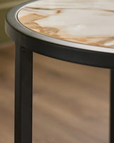 Thea natural ceramic tray side table