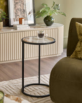 Thea natural ceramic tray side table