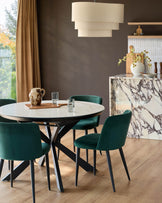 Trinny Dark Green Velvet Dining Chair