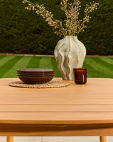 Tuscany teak wood garden 6 seater dining table with 6 Tuscany chairs set