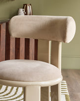 Valerie champagne velvet dining chair