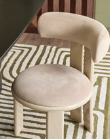 Valerie champagne velvet dining chair