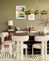 Valerie champagne velvet dining chair