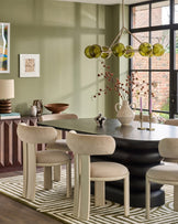 Valerie champagne velvet dining chair