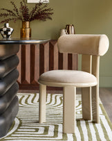 Valerie champagne velvet dining chair
