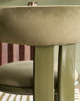 Valerie olive green velvet dining chair