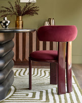 Valerie plum velvet dining chair