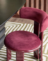 Valerie plum velvet dining chair
