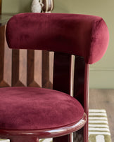 Valerie plum velvet dining chair