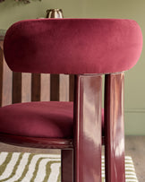 Valerie plum velvet dining chair