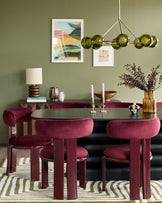 Valerie plum velvet dining chair
