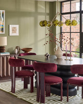Valerie plum velvet dining chair