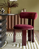 Valerie plum velvet dining chair