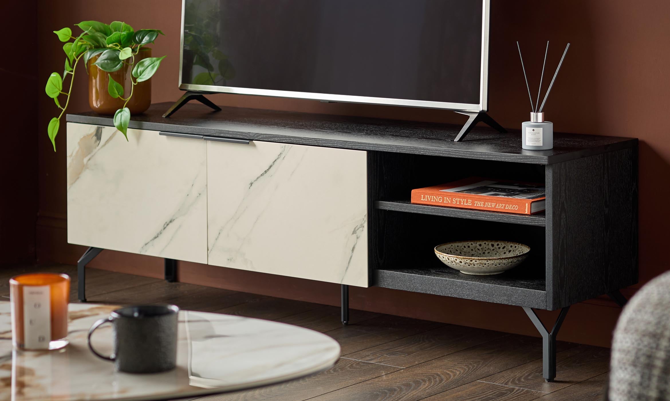 Winslow natural ceramic TV unit