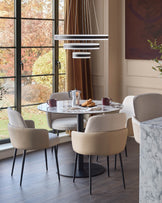 Solana black metal adjustable pendant light