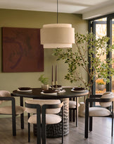 Xander champagne velvet dining chair