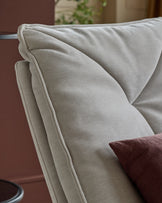 Zia natural grey fabric swivel occasional chair