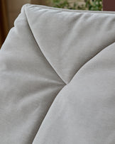 Zia natural grey fabric swivel occasional chair