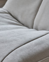 Zia natural grey fabric swivel occasional chair