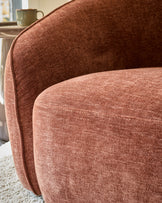 Zoey apricot chenille 3 seater sofa