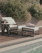 Bianco black with white calacatta garden side table