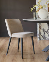Trinny Champagne Velvet Dining Chair