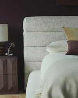 Hepworth natural chenille king size ottoman storage bed