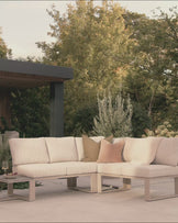 Savannah natural garden large corner bench