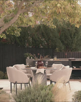 Tesso dark grey 4 seater dining table