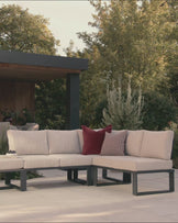 Savannah black garden large corner bench