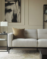 Colton ivory chenille 3 seater sofa