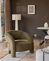 Rhett pistachio green fabric accent chair