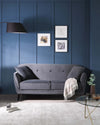alpine 2 seater velvet sofa dark grey