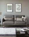 brooks 3 seater leather sofa dark grey