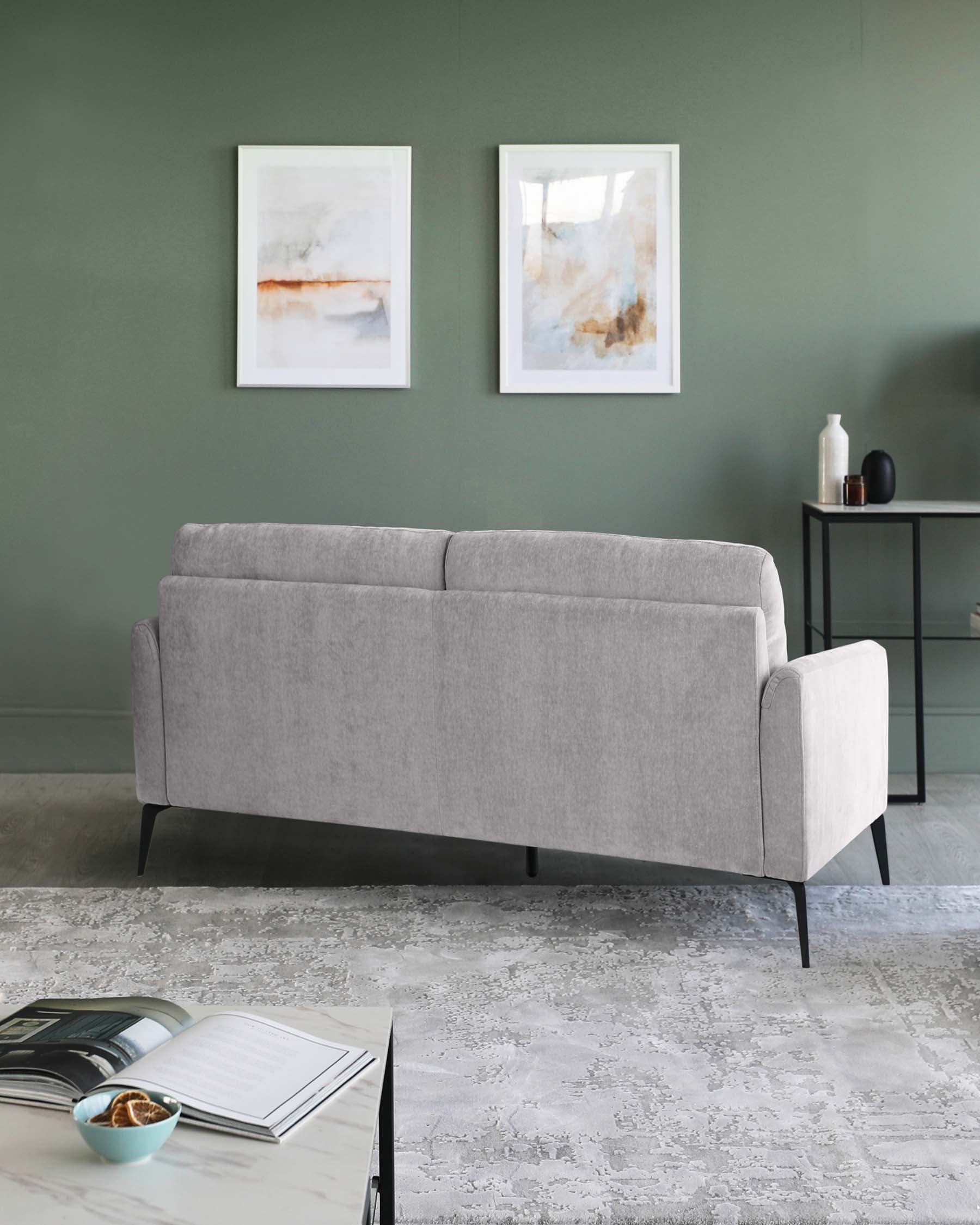 CHLOÉ 3-seater Scandinavian sofa in light gray fabric CHLOÉ 3-seater Scandinavian sofa in light gray fabric