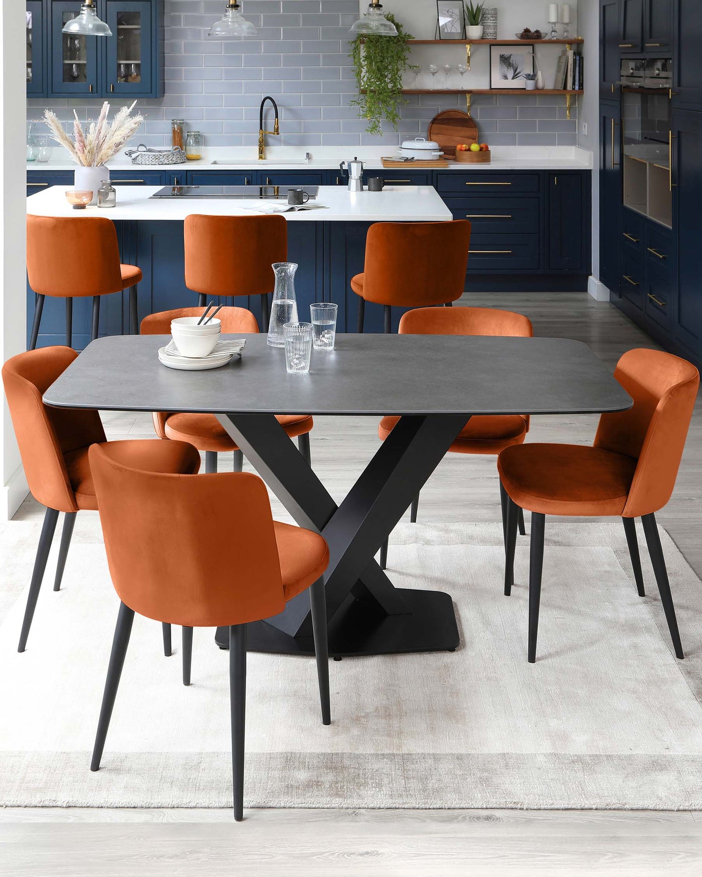 Carter Grey Table and Trinny Chair Dining Set