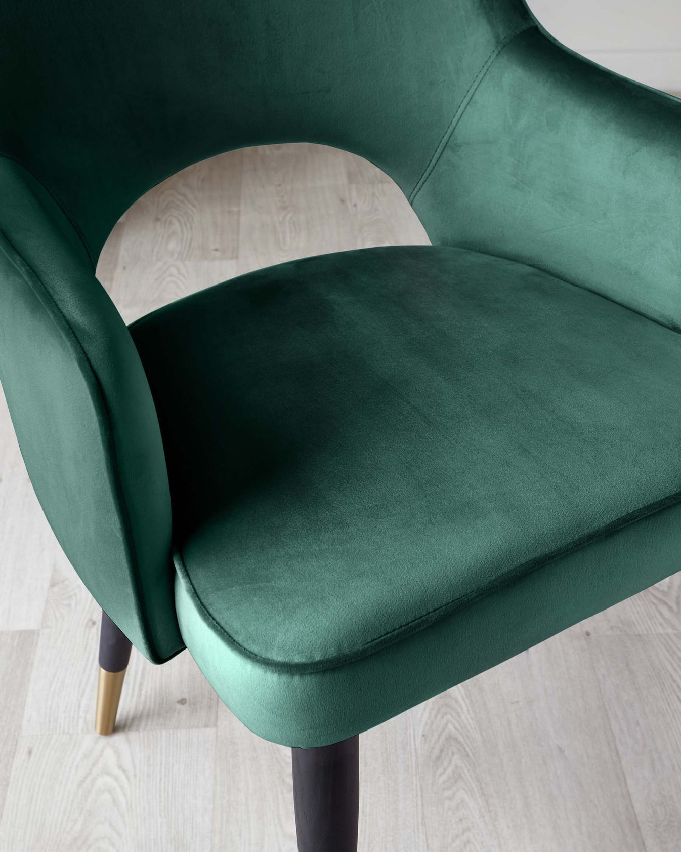 Clover Dark Green Velvet Dining Armchair by Danetti