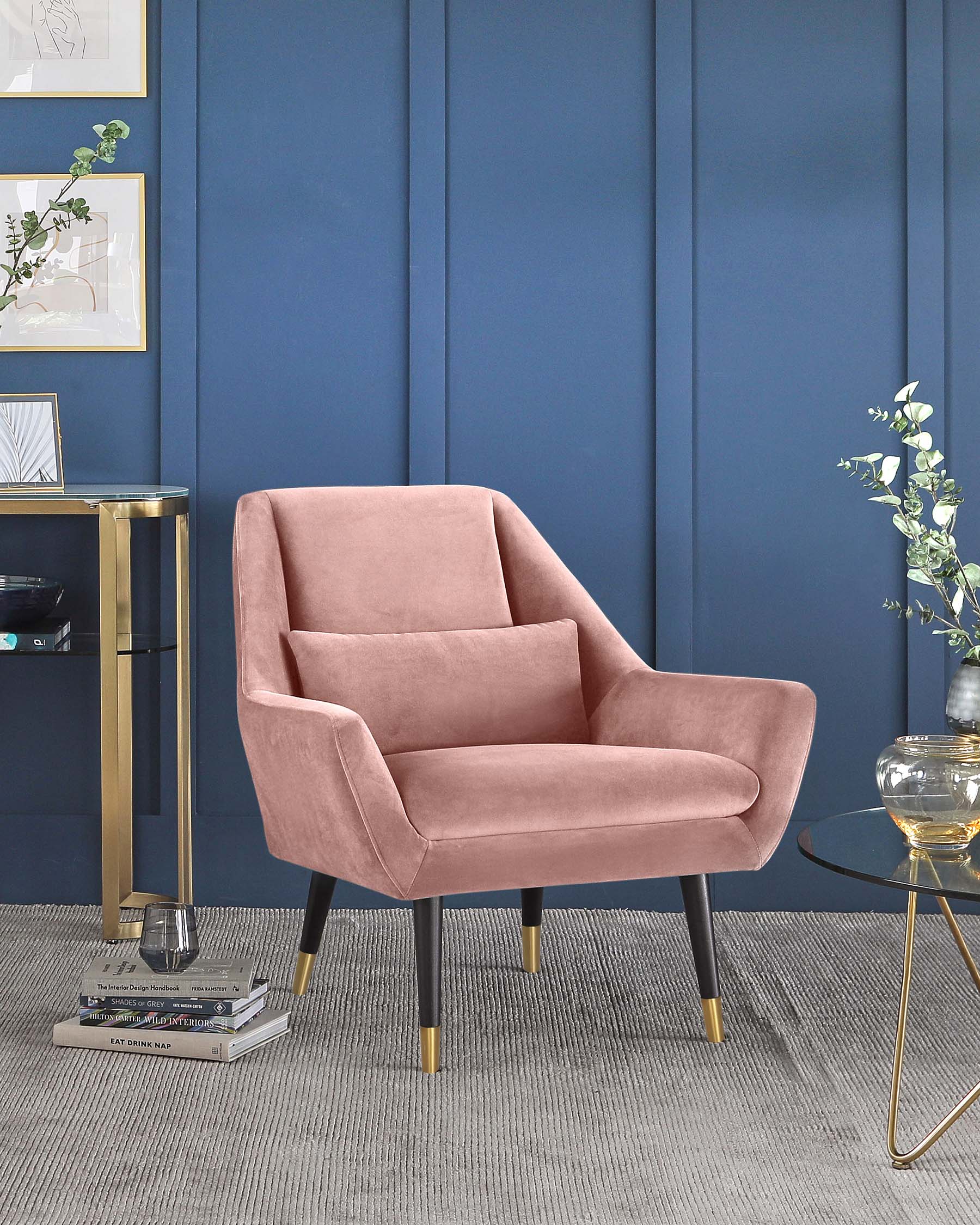 Dalia Pink Velvet Occasional Chair