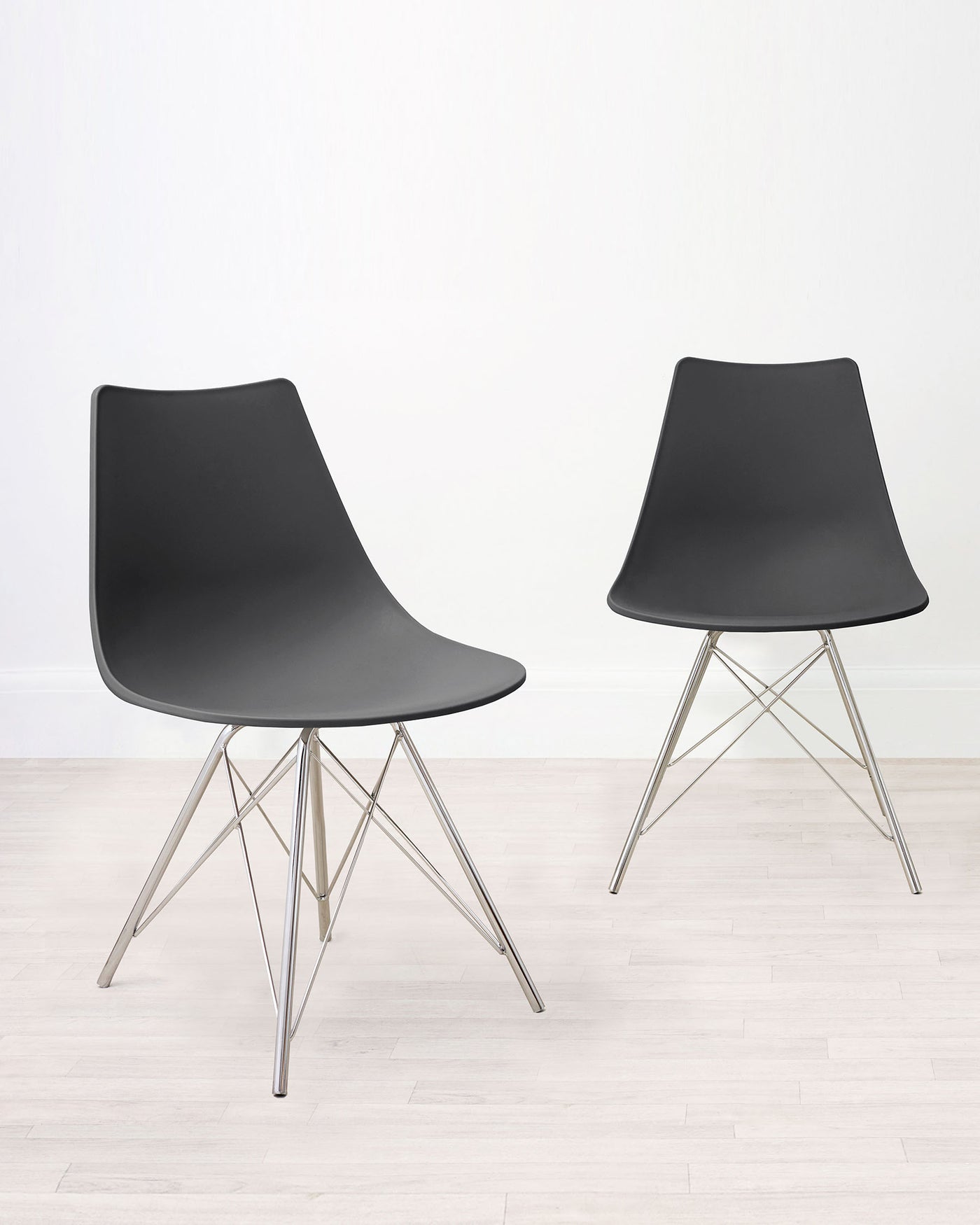 Stylo Dark Grey Dining Chair - Set Of 2