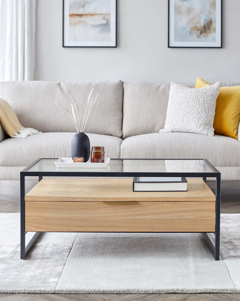 Denver Light Ash Coffee Table With Storage