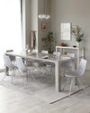 Fern Grey Gloss Extending 6 To 10 Seater Dining Table