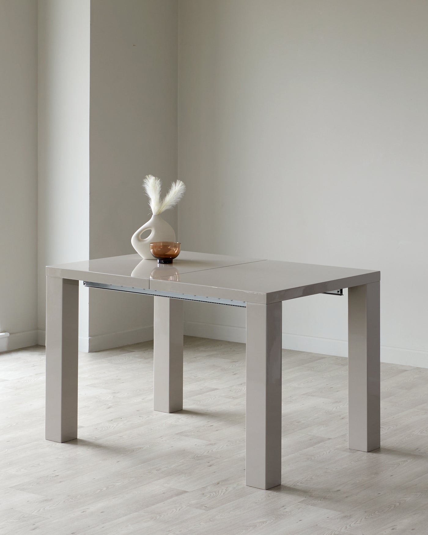 Fern Grey Gloss Extending 6 To 10 Seater Dining Table