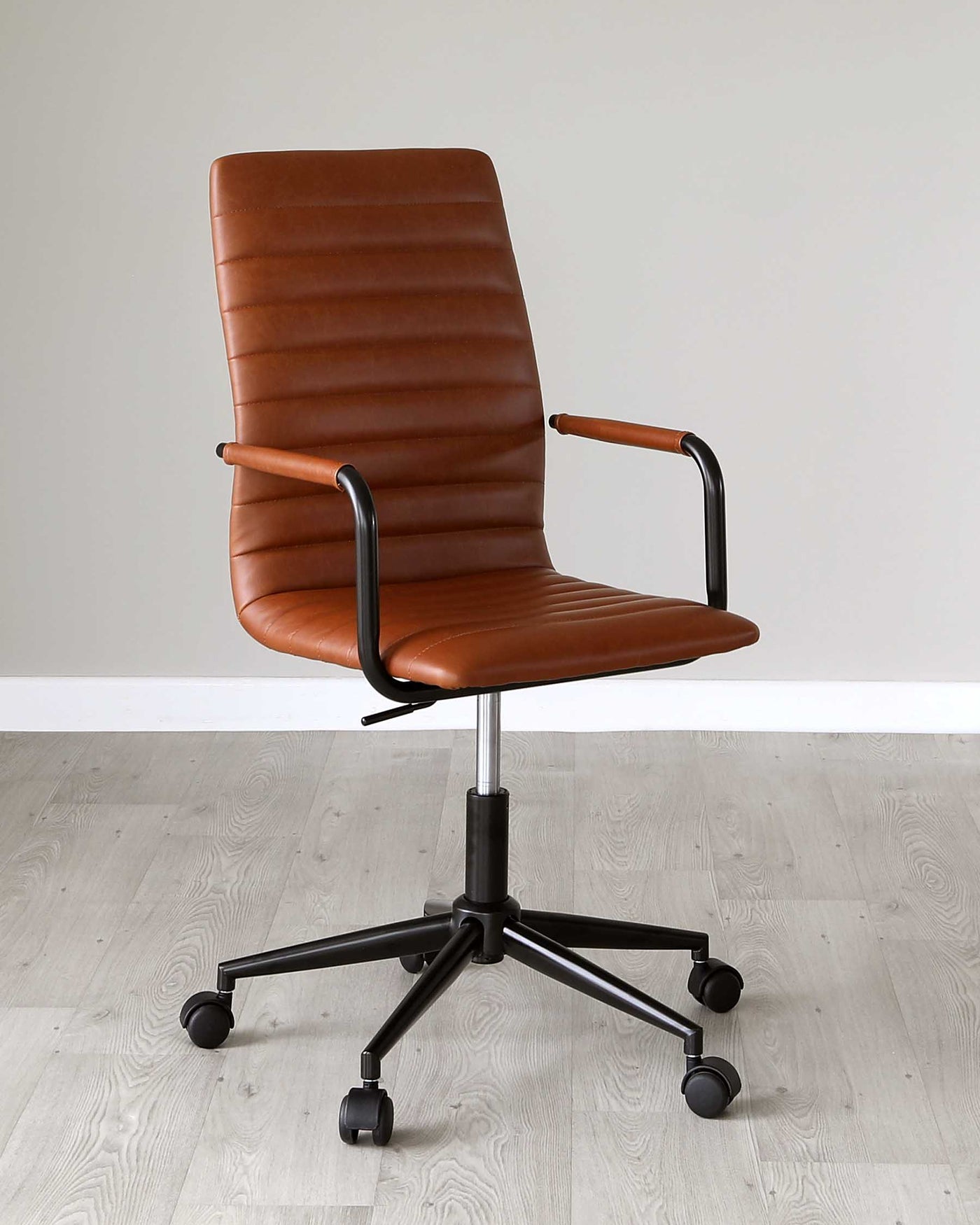 foster faux leather office chair tan