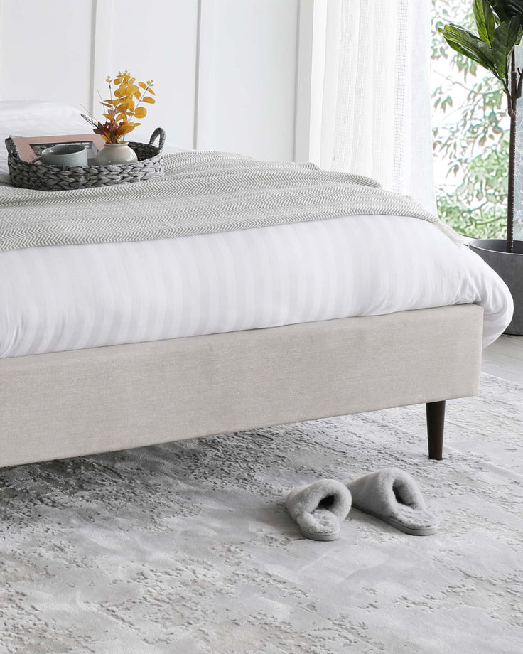 harlow double fabric bed