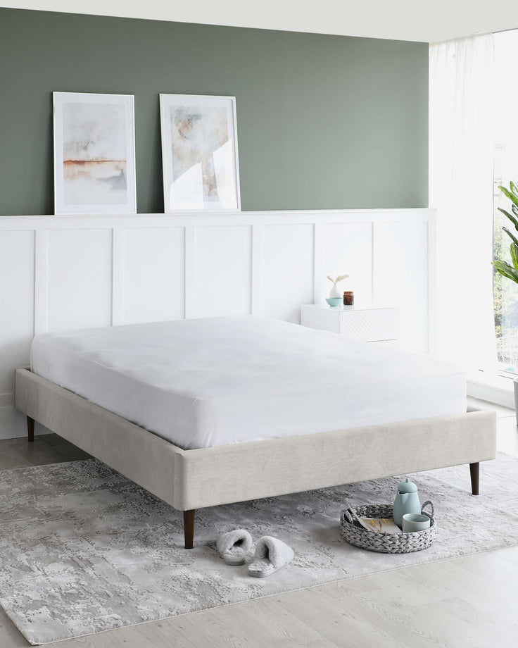 harlow double fabric bed