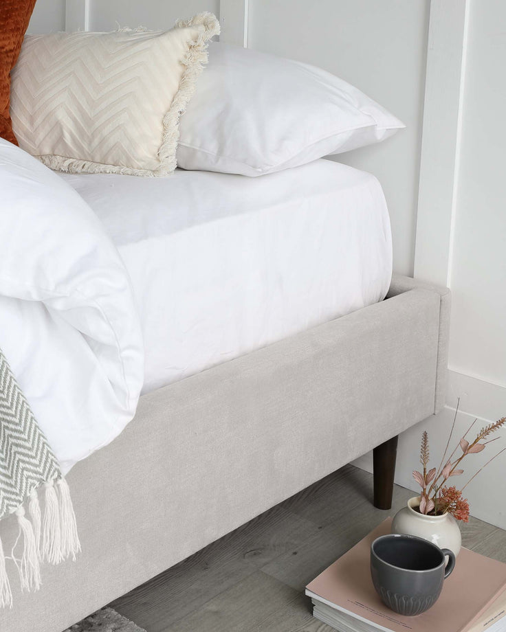 harlow double fabric bed