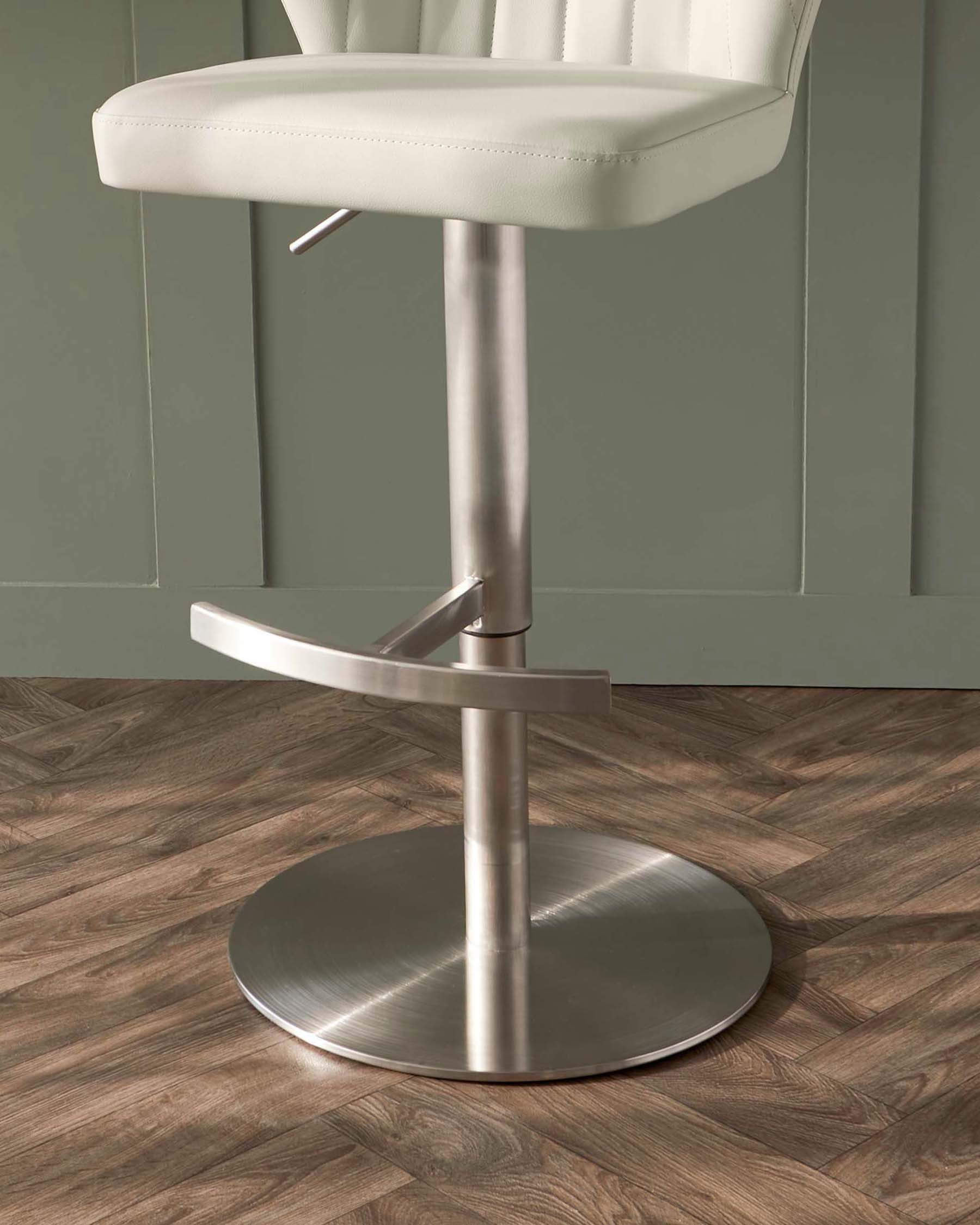 Harper Light Grey Faux Leather Bars Stool by Danetti